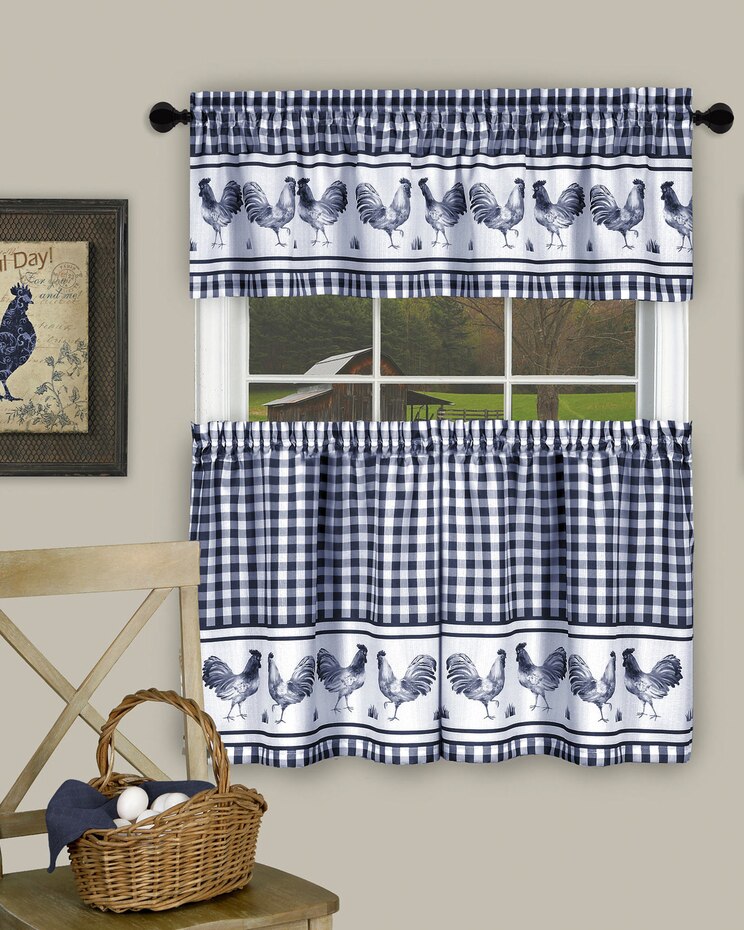Barnyard Window Curtain Tier Pair and Valance Set image number 1