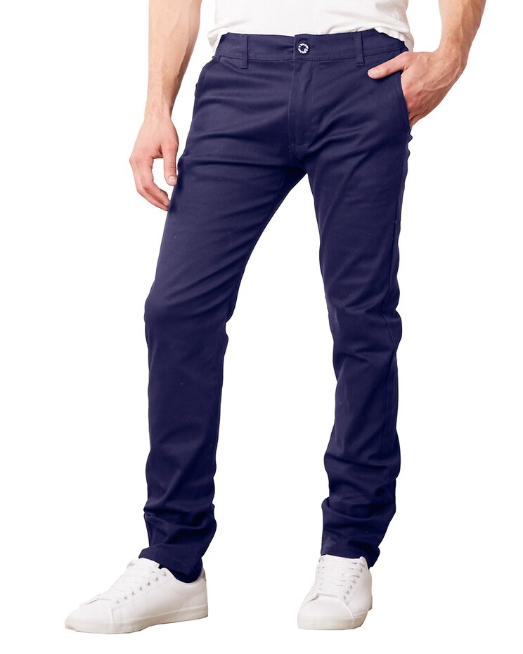 Galaxy By Harvic Slim Fit Stretch Cotton Chino Casual Pants image number 1