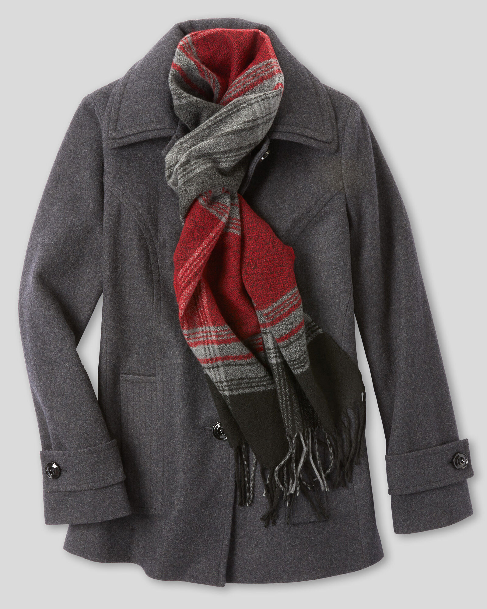 London Fog Wool Scarf Coat