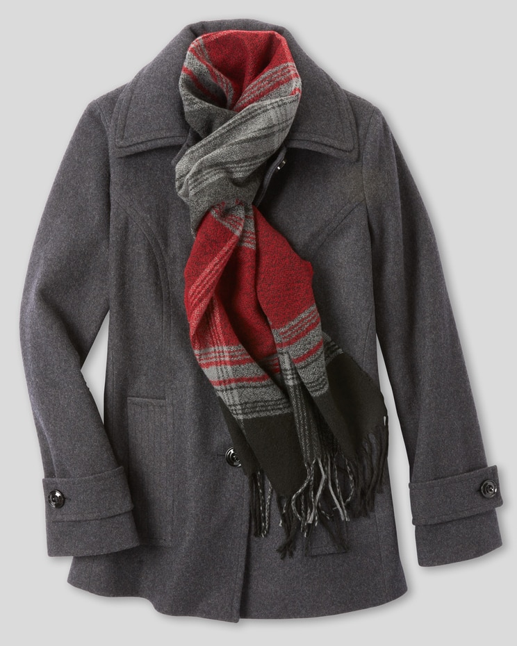London Fog Wool Scarf Coat image number 1