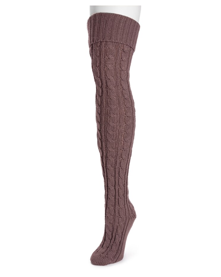 MUK LUKS Chunky OTK Cable Sock image number 4