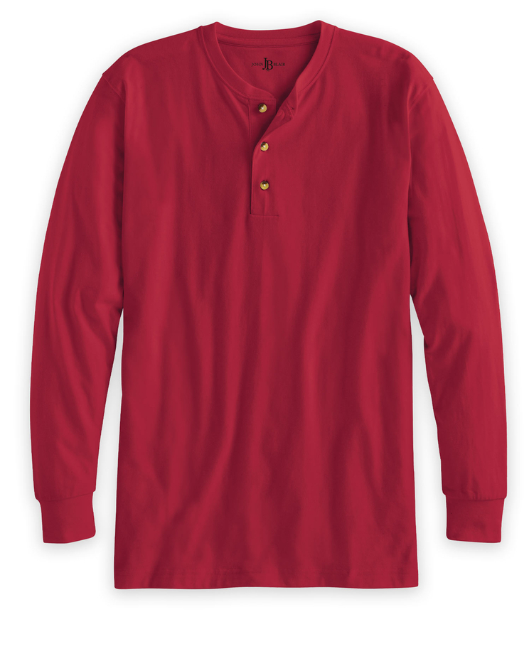 John Blair Everyday Jersey Knit Long-Sleeve Henley image number 1