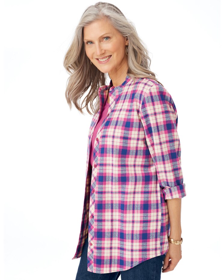Super-Soft Plaid Flannel Tunic image number 2