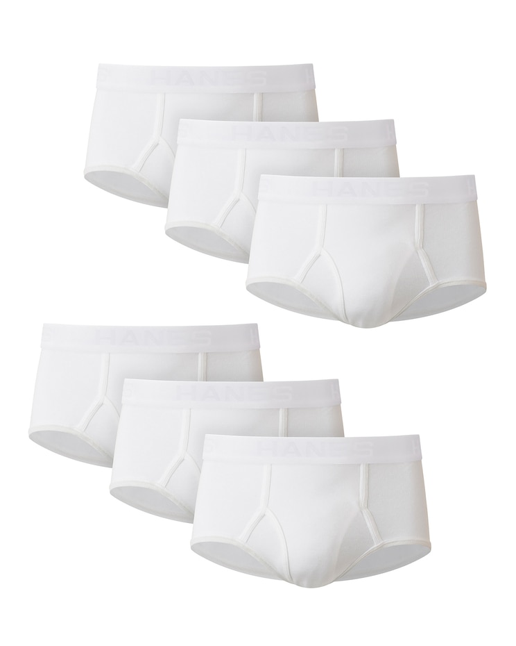 Hanes® Ultimate Tagless Cotton Briefs Pkg of 6 image number 1