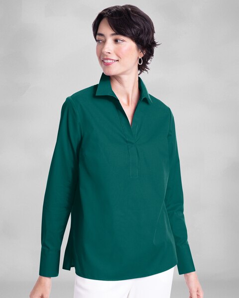 Foxcroft Y-Neck Tunic