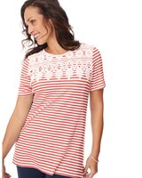 Short-Sleeve Lace Overlay Tunic thumbnail number 1