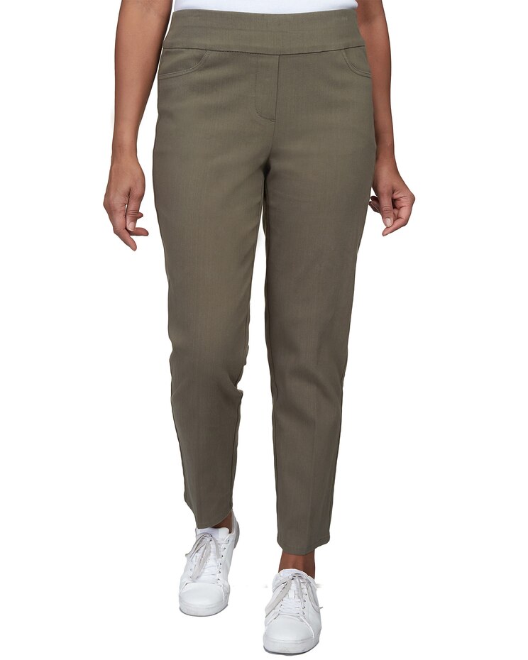 Alfred Dunner® Classics  Super Stretch Mid- Rise Short Length Pant image number 1