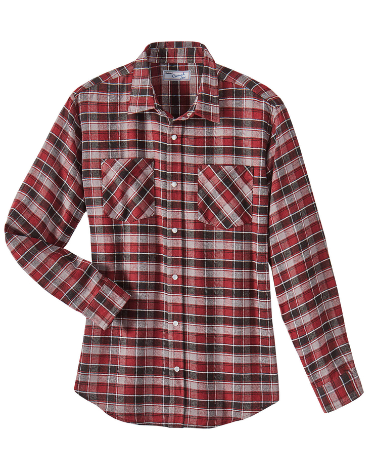 Haband Men’s Casual Joe® Snap-tastic™ Yarn Dyed Flannel Shirt image number 1