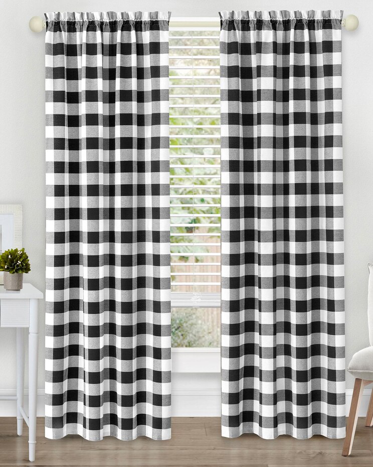 Hunter Rod Pocket Window Curtain Panel image number 1