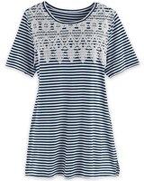 Short-Sleeve Lace Overlay Tunic thumbnail number 1