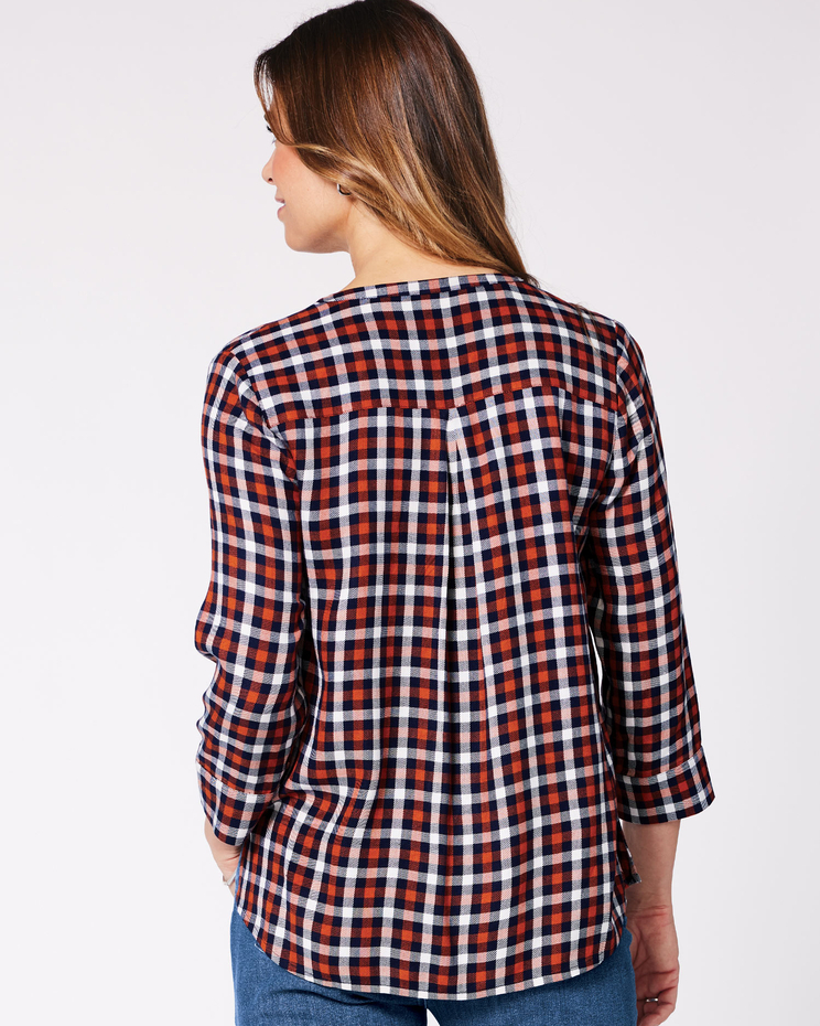 Woven Plaid Top image number 3