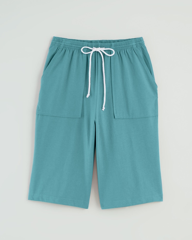 Knit Drawstring Sport Shorts image number 1