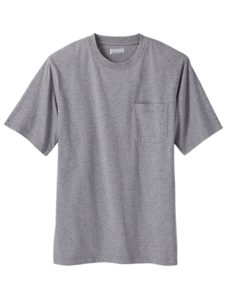 Haband Men’s Crew Neck Affordabili-Tee Shirt with Pocket image number 1