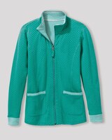 Reversible Stripe & Dot Knit Zip Jacket thumbnail number 5