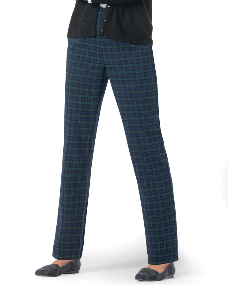 Black Watch Plaid Pull-On Pants image number 1