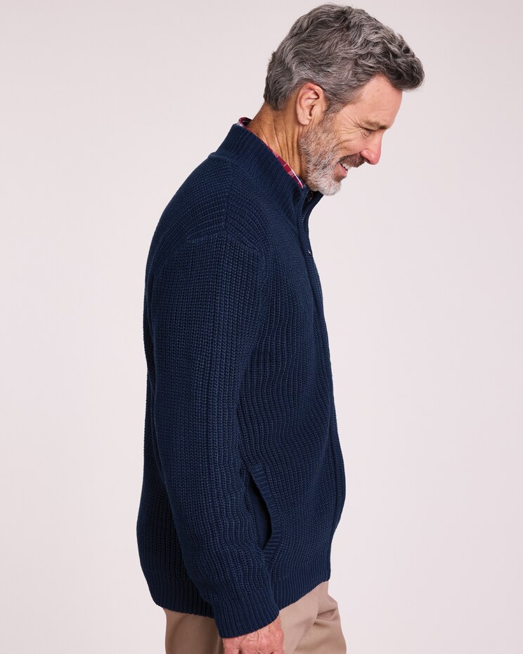 John Blair® Shaker Stitch Zip-Front Cardigan image number 2