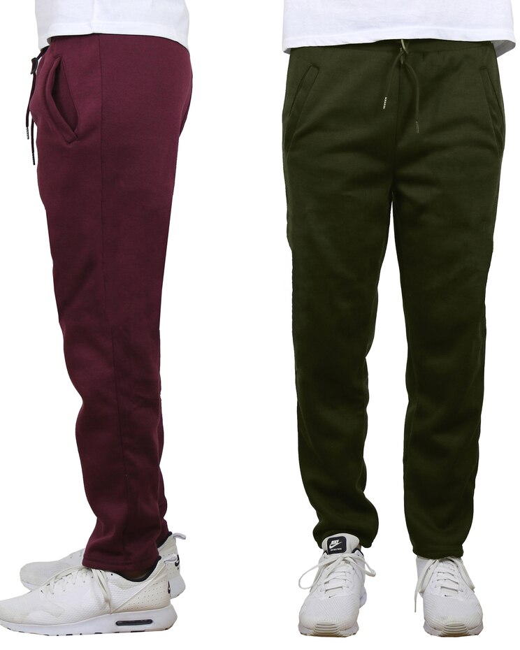 Galaxy By Harvic Open Bottom Fleece Sweatpants- 2 Pack image number 1
