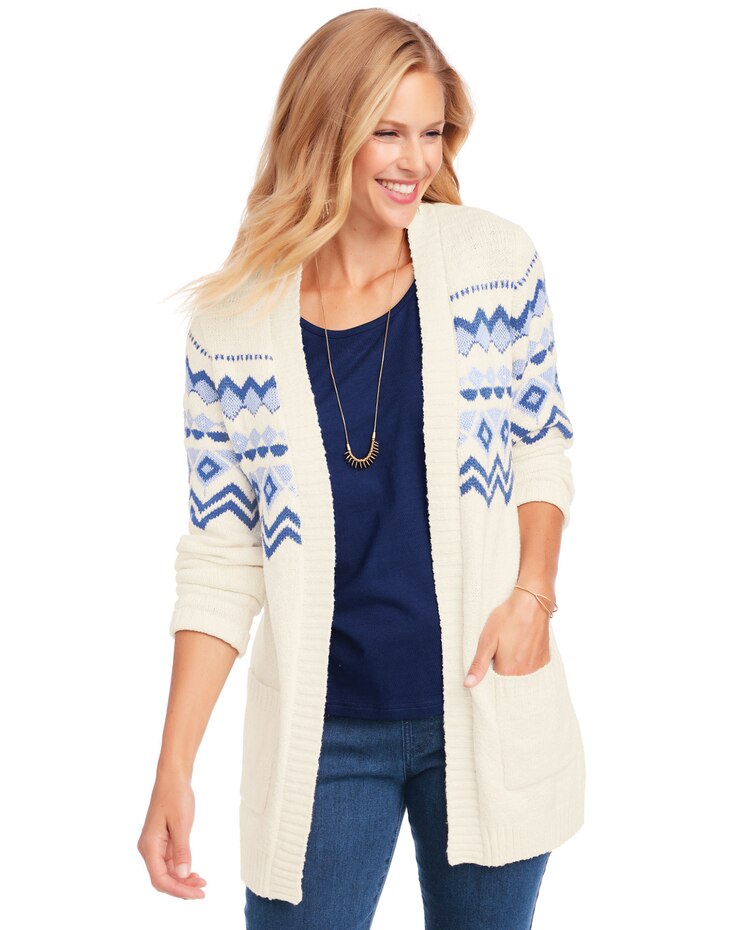 Fair Isle Cardigan Sweater image number 1