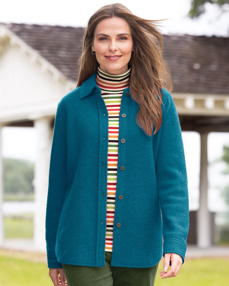Boiled Wool Shirt Jacket image number 2