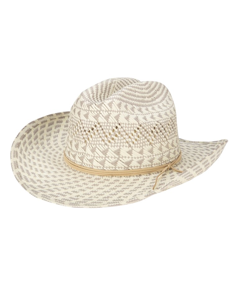 Back West- Woven Distressed Cowboy With Faux Suede Band Hat image number 1