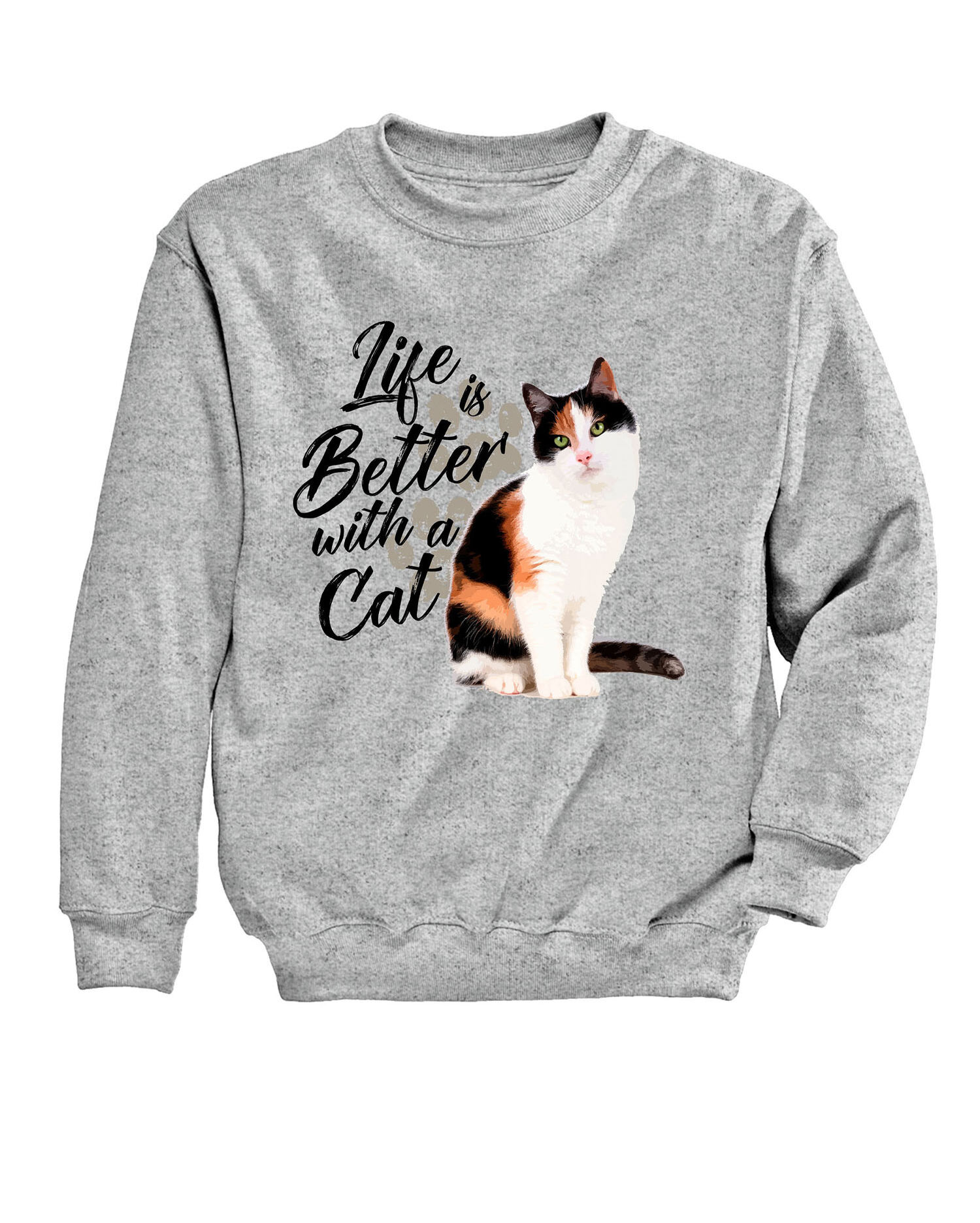 Life Better Cat Graphic Sweatshirt