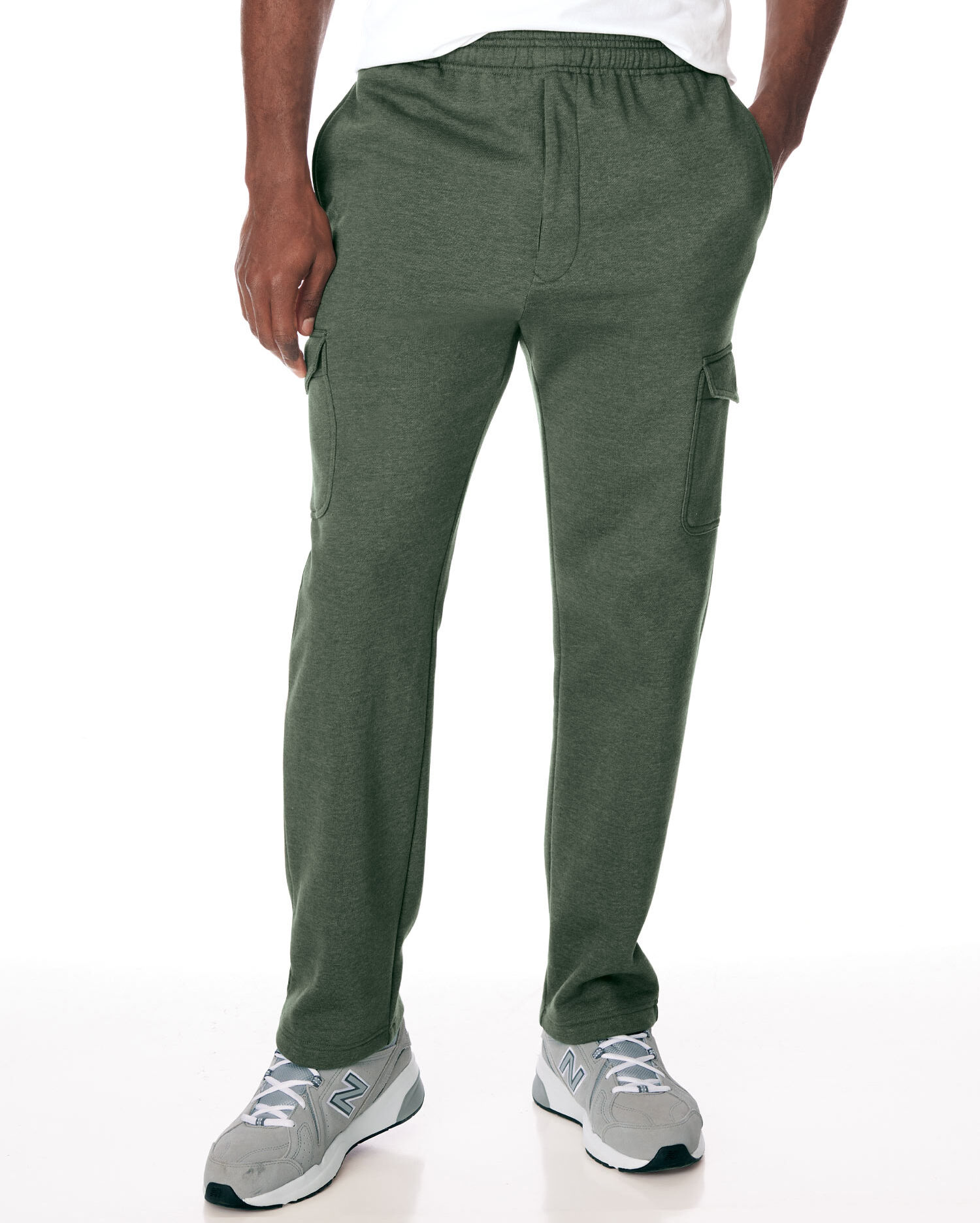 Men's fleece cargo sweatpants online