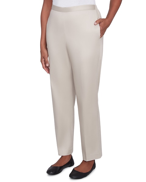 Alfred Dunner® Coming Up Roses Sateen Woven Short Length Pant