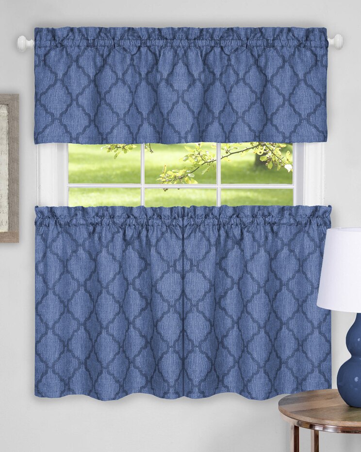 Colby Window Curtain Tier Pair and Valance Set image number 1