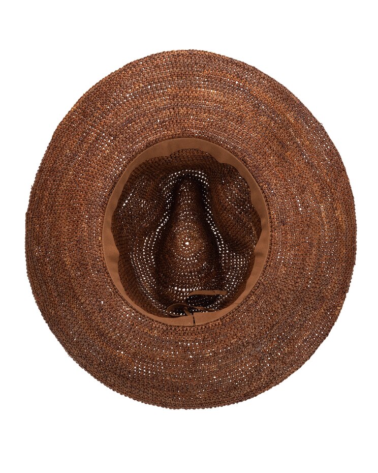 Marina - Crochet Raffia Fedora With Twisted Cording Hat image number 5