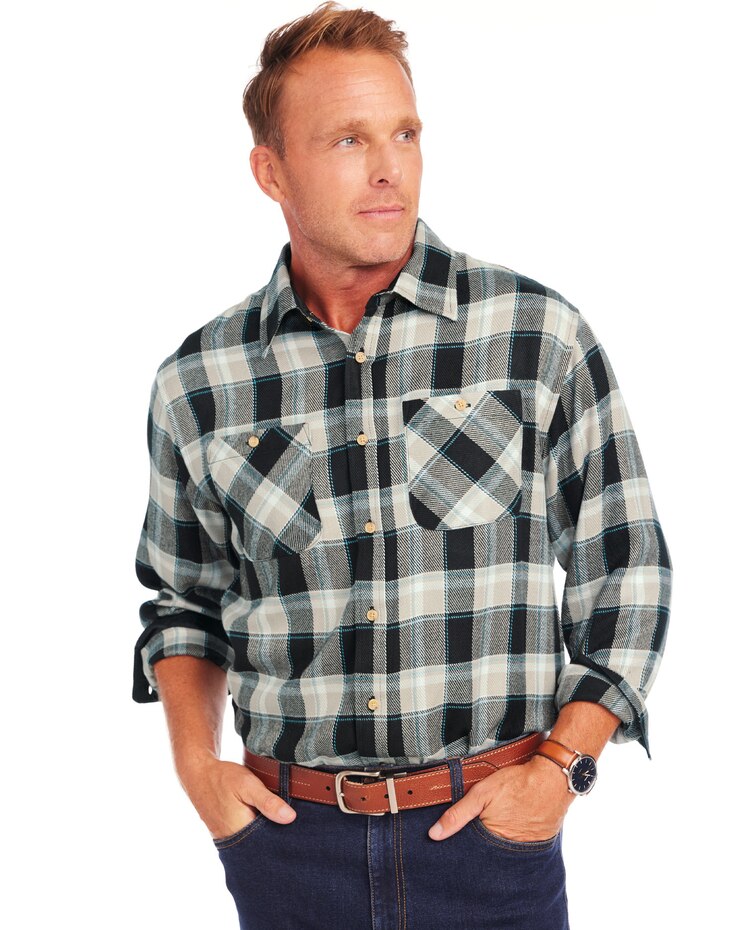 John Blair Classic Flannel Shirt image number 1
