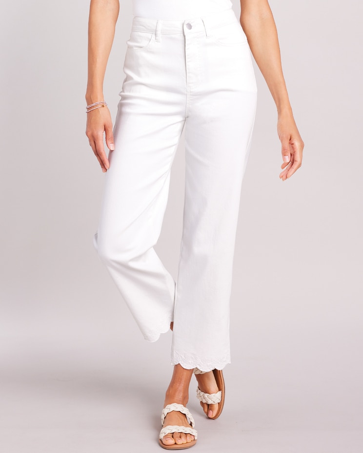 DenimEase™ Eyelet Hem Jeans image number 1