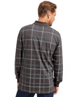 John Blair Long-Sleeve Knit Plaid Polo thumbnail number 2
