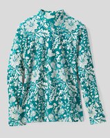 Essential Cotton Poinsettia-Print Mockneck thumbnail number 2