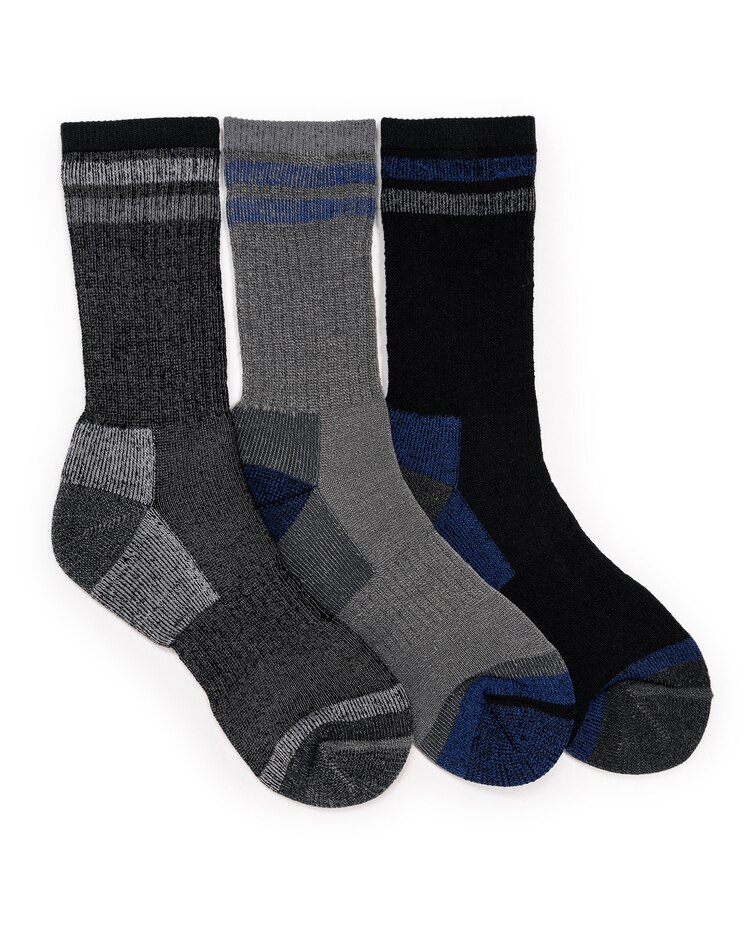MUK LUKS® 3Pk Crew Heat Retainer Socks image number 1
