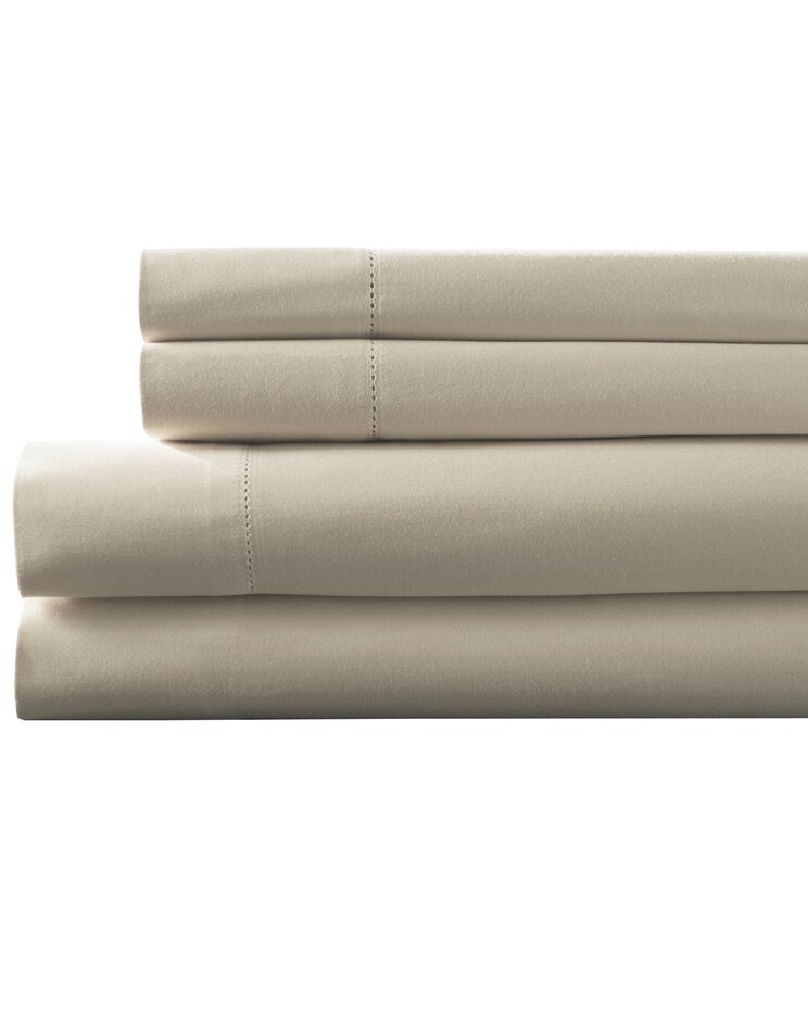 400 Thread Count Hemstitch Cotton 4PC Sheet Set image number 1