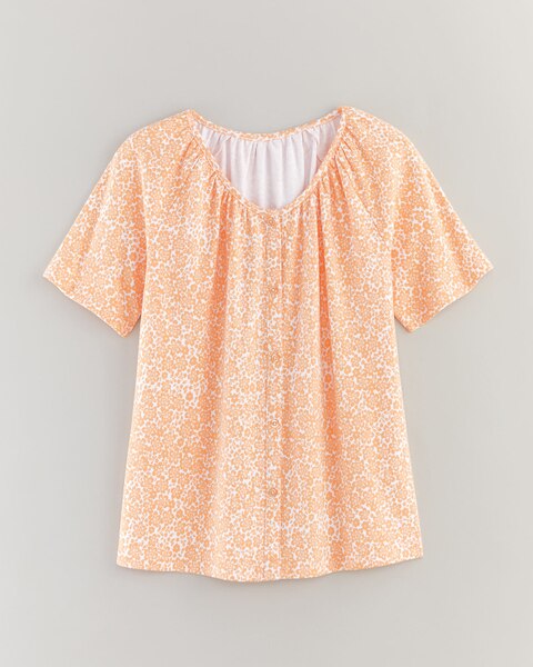 Essential Knit Button Front Top