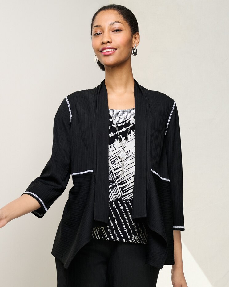 Alfred Dunner Two In One Rib Knit Top image number 1