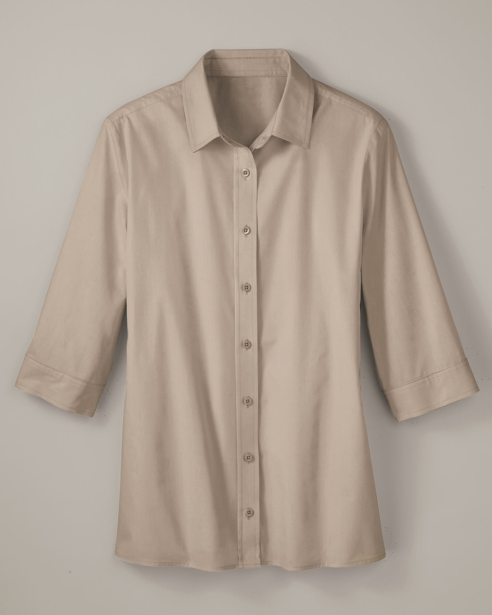 Haband Women's 3/4-Sleeve Poplin Wonder Blouse | Blair