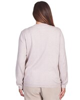 Alfred Dunner® St.Moritz Hummingbird Pointelle Yoke Mock Neck Sweater thumbnail number 2