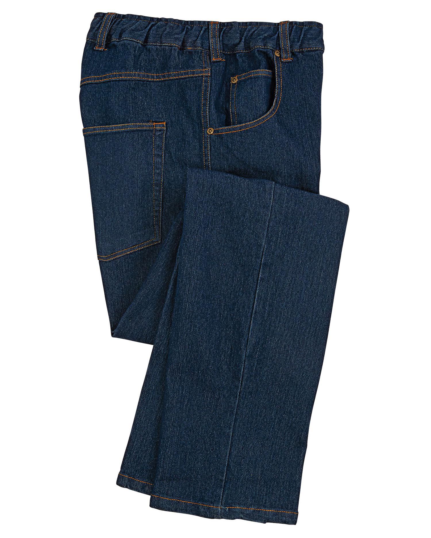 Mens elastic waist jeans with drawstring clearance