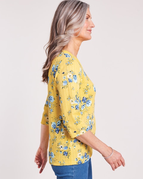 Lace Trim Pointelle Top