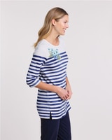 Essential Knit Border Stripe Tunic thumbnail number 2