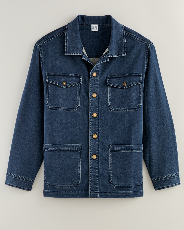 John Blair® Knit Denim Chore Jacket image number 1