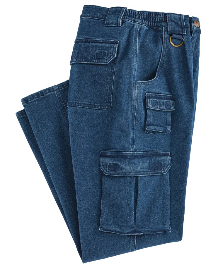 JohnBlairFlex Relaxed-Fit Side-Elastic Cargo Pants image number 1