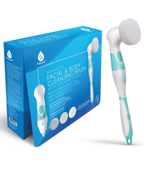 Advanced Facial & Body Cleansing Brush w/ Extended  Handle
