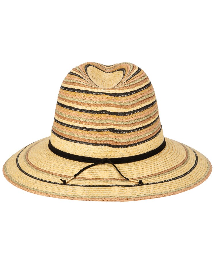 Paradise - Paperbraid Multi Striped Fedora image number 2