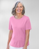 Coastal Cotton Short-Sleeve Jewelneck Tee thumbnail number 1
