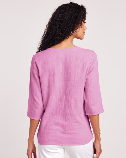 Gauze Pullover Top