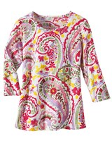 Haband Women’s 3/4-Sleeve Print Artista Knit Top thumbnail number 1