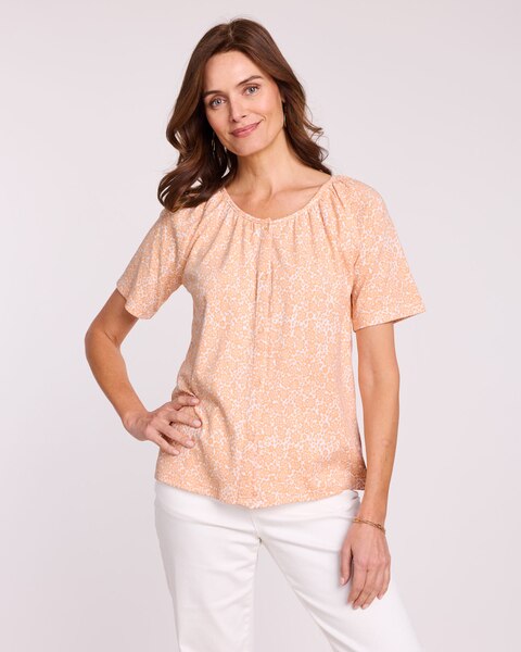 Essential Knit Button Front Top